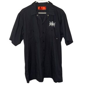 Workwear Y2K Vintage Dickies Tesla Mechanic Shop  Collar Shirt XL double graphic